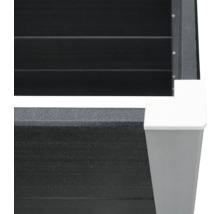 Detailansicht eines Hochbeets aus Kunststoff mit Eckverbindung