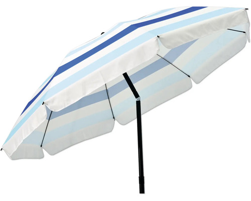 Parasol rayé avec support