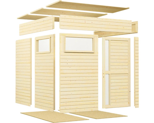 Pièces en bois individuelles pour une cabane de jardin