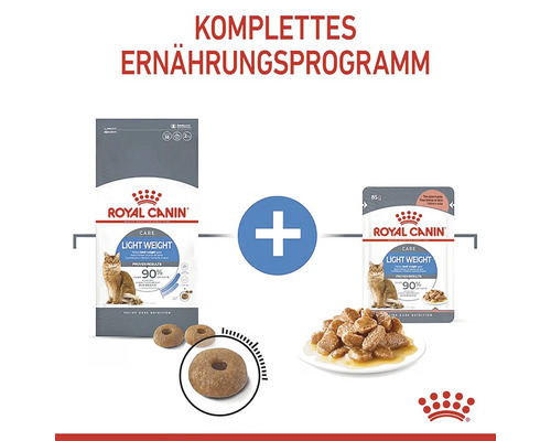 Komplettes Ernährungsprogramm von Royal Canin Light Weight für Katzen