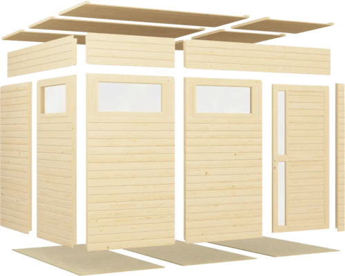 Kit de maison de jardin en bois avec fenêtres et porte à monter soi-même