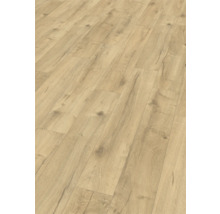 Sol stratifié posé avec aspect bois.