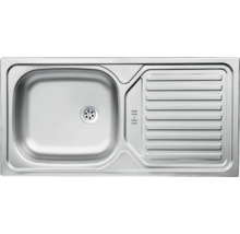 Spülbecken aus Edelstahl mit Abtropffläche