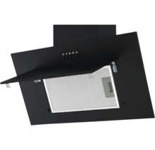 Hotte aspirante avec clapet ouvert pour voir le filtre