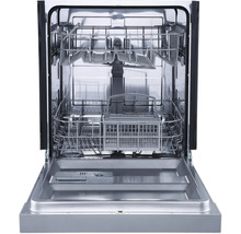 Lave-vaisselle ouvert avec paniers pour la vaisselle