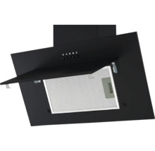 Hotte d'extraction noire avec filtre à graisse