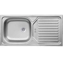 Spüle aus Edelstahl mit Abtropffläche