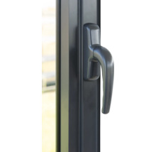 Nahaufnahme eines Fenstergriffs