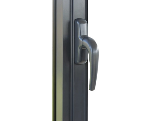 Nahaufnahme eines Fenstergriffs