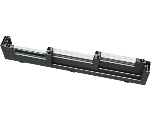 Fensterrahmenprofil aus Kunststoff mit Glas