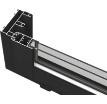 Fensterprofil aus Aluminium mit Glas