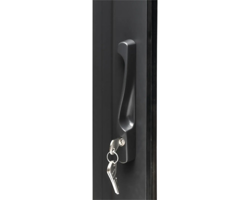 Porte d'entrée avec clé dans la serrure