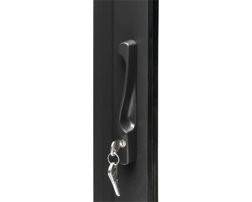 Poignée avec clé pour fenêtre ou porte