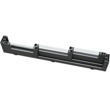 Coupe transversale d'un châssis de fenêtre en aluminium avec verre