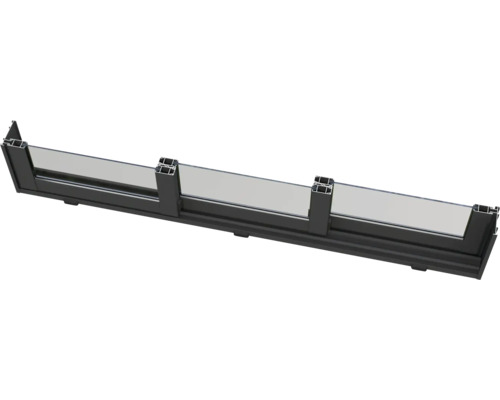 Querschnitt eines Aluminium Fensterrahmens mit Glas