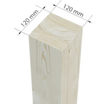 Poutre en bois mesurant 120 millimètres sur 120 millimètres