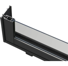 Vue détaillée d'un profilé de fenêtre avec vitrage