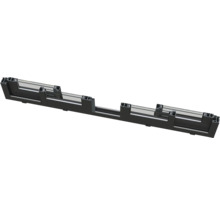 Coupe transversale d'une construction de fenêtre avec cadre et verre