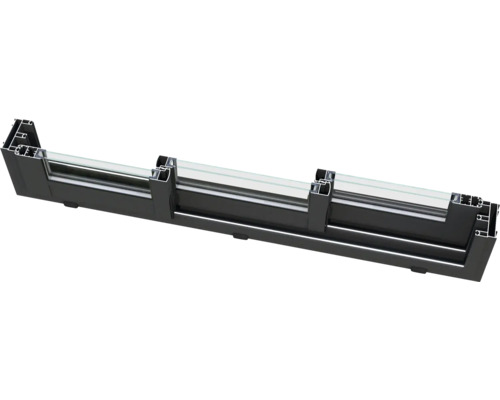 Querschnitt eines Fensterrahmens mit Isolierglas