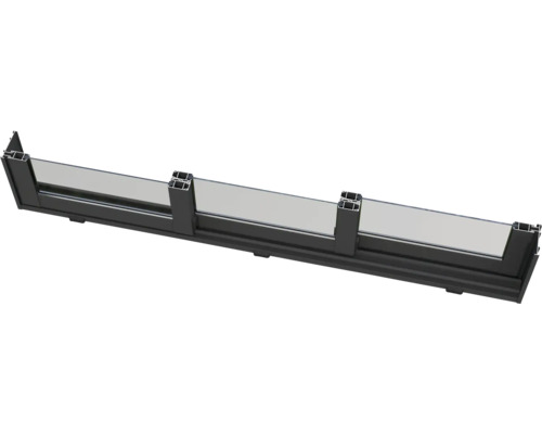 Querschnitt eines Fensters mit Rahmen und Glas