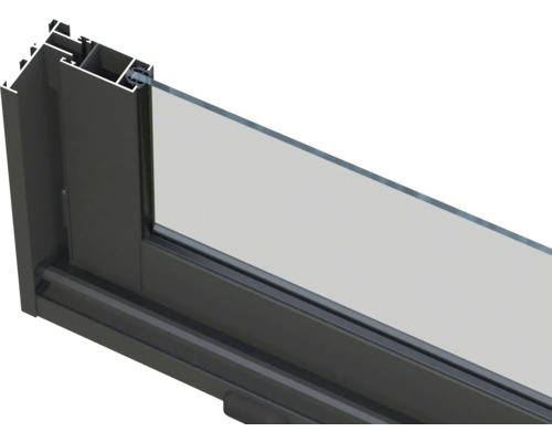 Fensterrahmen aus Aluminium mit Glas