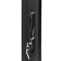 Poignée avec clé pour fenêtre ou porte