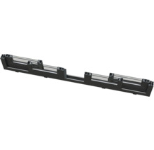 Querschnitt eines schwarzen Aluminiumfensterrahmens