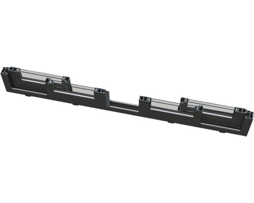 Querschnitt eines schwarzen Aluminiumfensterrahmens