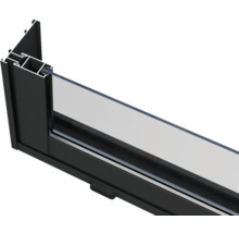 Profilé de fenêtre en aluminium avec verre