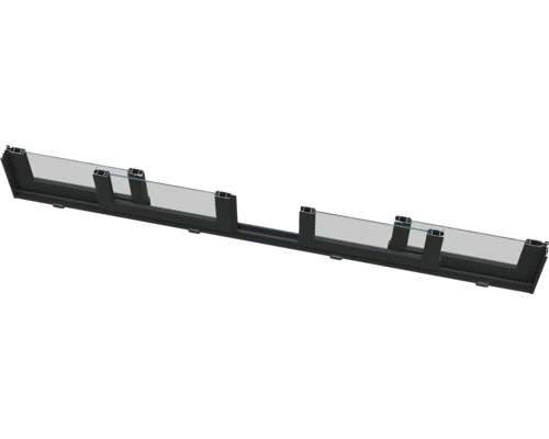 Glaselement mit schwarzem Rahmen für den Außenbereich