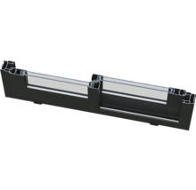 Coupe transversale d'un cadre de fenêtre avec verre isolant