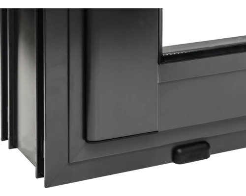 Vue détaillée d'une fenêtre coulissante