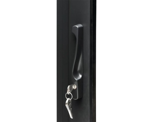 Porte d'entrée avec clé dans la serrure