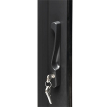 Poignée de porte noire avec clés