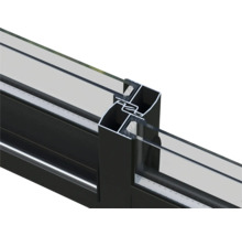 Detailansicht eines Fensterprofils mit Glas