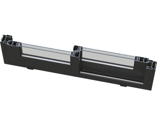 Vue de profil d'une fenêtre avec cadre et double vitrage