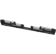 Profilansicht eines Fensters mit schwarzem Rahmen