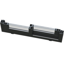 Schnittansicht einer Schiebetür aus Aluminium und Glas