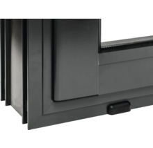 Detailansicht eines Schiebefensters mit Rahmen