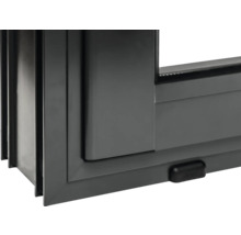 Detailansicht eines Fensters mit Rahmen