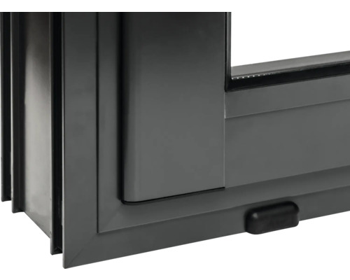 Detailansicht eines Fensters mit Rahmen