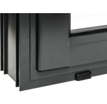 Detailansicht eines Fensters mit Rahmen