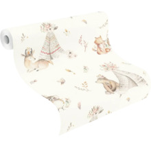 Rouleau de papier peint avec motif d'animaux forestiers