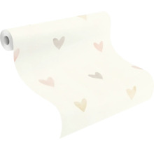 Rouleau de papier peint avec motif de cœurs