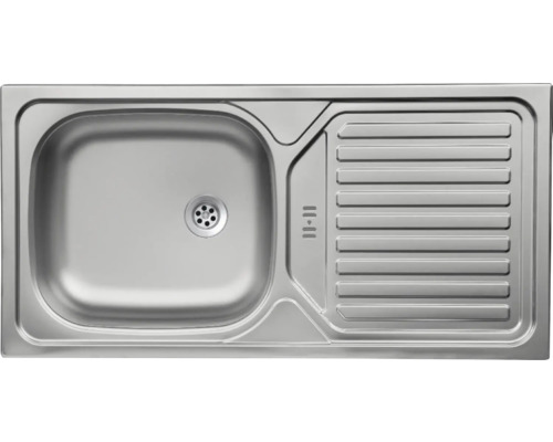 Évier en acier inoxydable avec égouttoir
