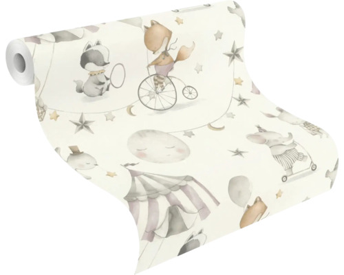 Rouleau de papier peint avec des motifs d'animaux