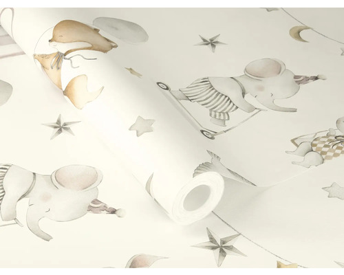 Rouleau de papier peint avec motifs d'animaux pour enfants