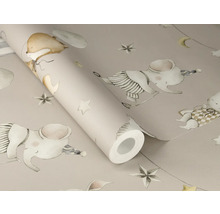 Rouleau de papier peint avec motif animalier enfantin