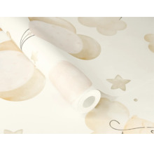 Rouleau de papier peint avec motif de nuages et d'étoiles