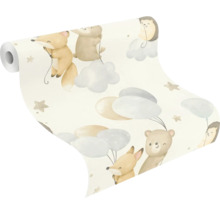 Rouleau de papier peint avec motifs d'animaux et étoiles